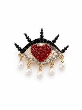 Sparkling Heart Brooch